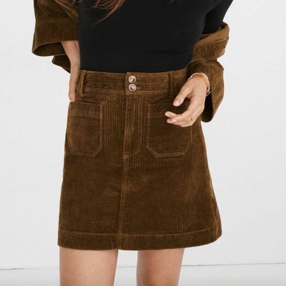 Madewell Corduroy A-Line Mini Skirt